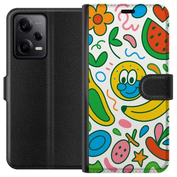 Xiaomi Redmi Note 12 Pro Tegnebogsetui Sommerfugle Slør