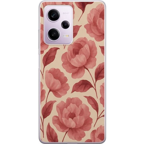 Xiaomi Redmi Note 12 Pro Läpinäkyvä kuori Ruusun Kukinta