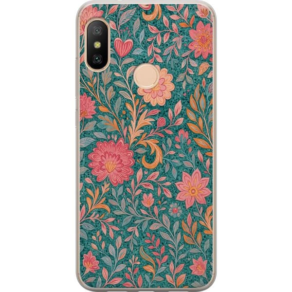 Xiaomi Redmi 6 Pro Läpinäkyvä kuori Floral Dream