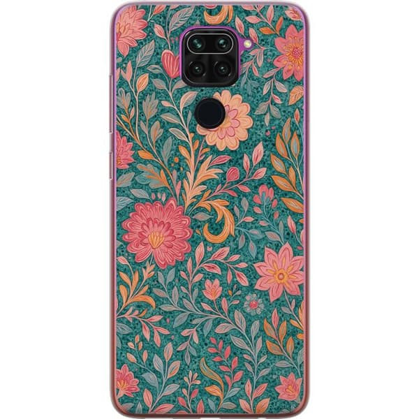 Xiaomi Redmi Note 9 Gennemsigtig cover Floral Dream