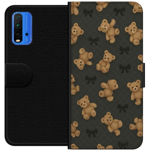 Xiaomi Redmi Note 9 4G Tegnebogsetui Teddy Knus