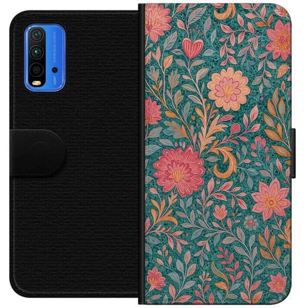 Xiaomi Redmi Note 9 4G Tegnebogsetui Floral Dream