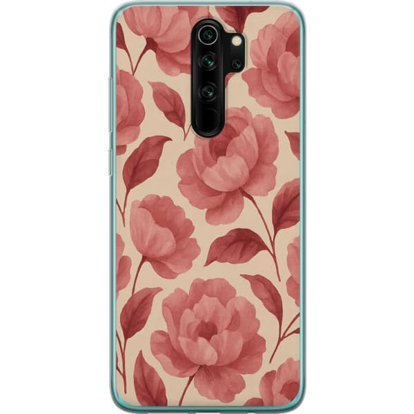 Xiaomi Redmi Note 8 Pro  Gjennomsiktig deksel Rose Blomst