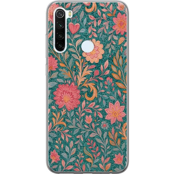 Xiaomi Redmi Note 8 Gjennomsiktig deksel Floral Dream