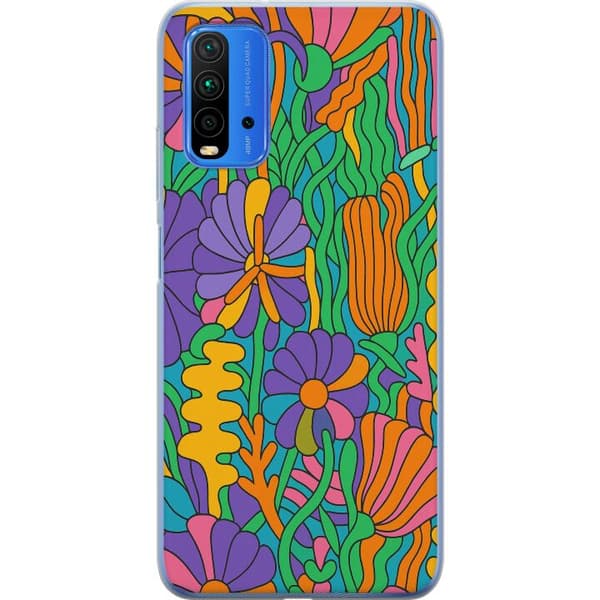 Xiaomi Redmi Note 9 4G Genomskinligt Skal Color Pop