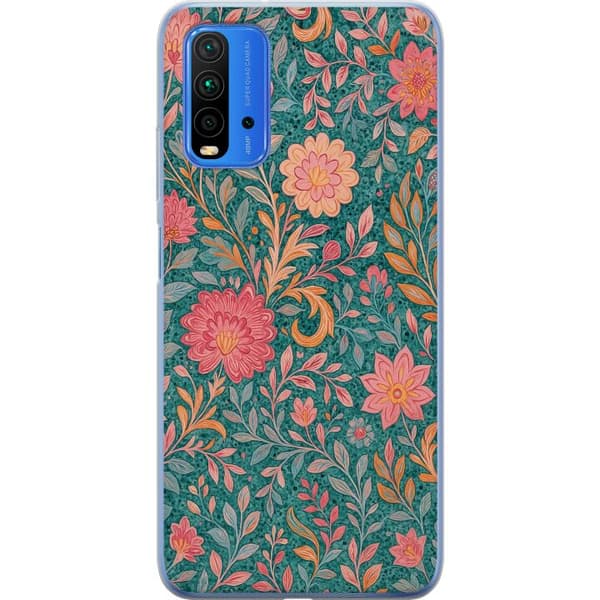 Xiaomi Redmi Note 9 4G Gjennomsiktig deksel Floral Dream