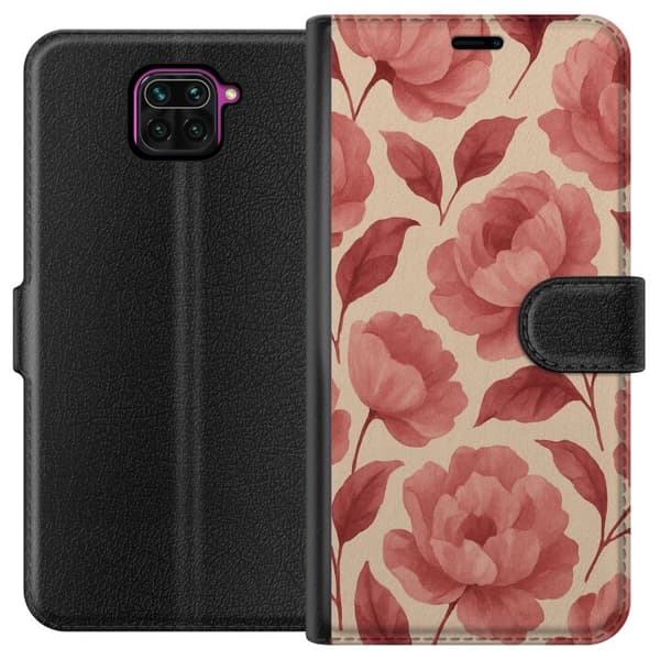Xiaomi Redmi Note 9 Tegnebogsetui Roseblomst