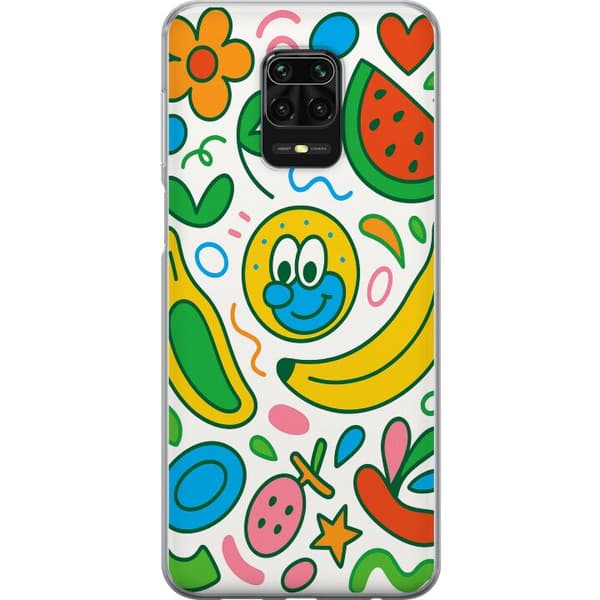 Xiaomi Redmi Note 9S Läpinäkyvä kuori Perhosverho
