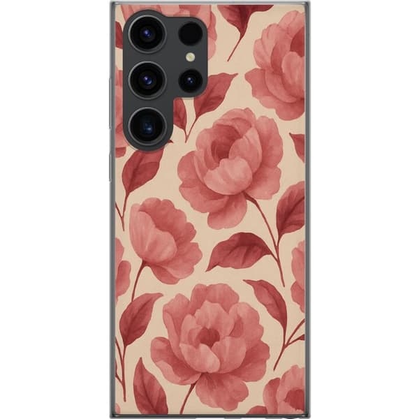 Samsung Galaxy S24 Ultra Gjennomsiktig deksel Rose Blomst