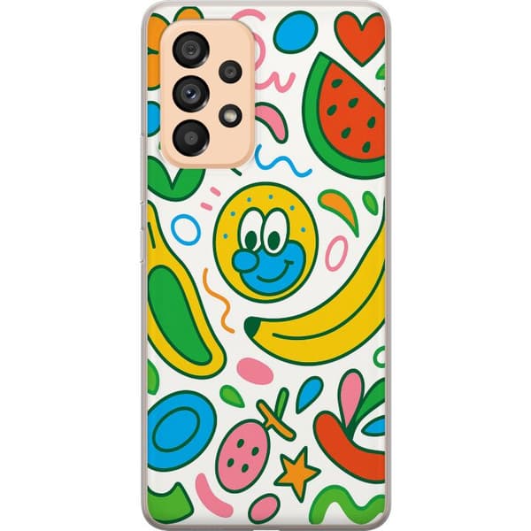 Samsung Galaxy A53 5G Gennemsigtig cover Sommerfugle Slør