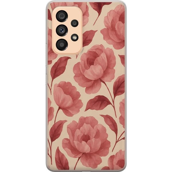 Samsung Galaxy A53 5G Gennemsigtig cover Roseblomst