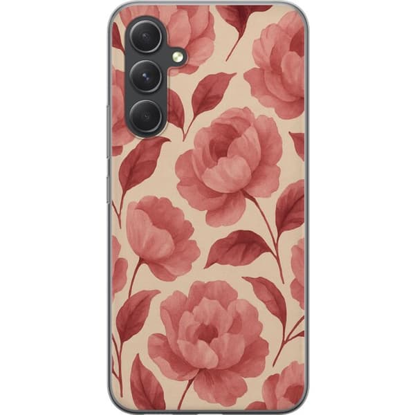 Samsung Galaxy S24 FE Gennemsigtig cover Roseblomst