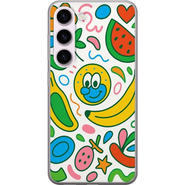 Samsung Galaxy S23 Läpinäkyvä kuori Perhosverho