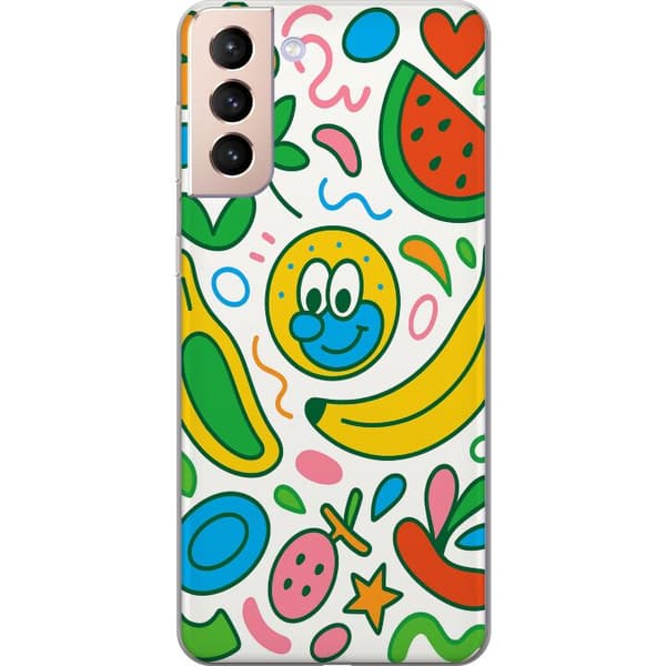 Samsung Galaxy S21 Genomskinligt Skal Butterfly Veil