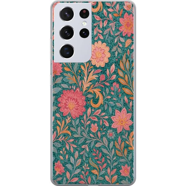 Samsung Galaxy S21 Ultra 5G Gennemsigtig cover Floral Dream