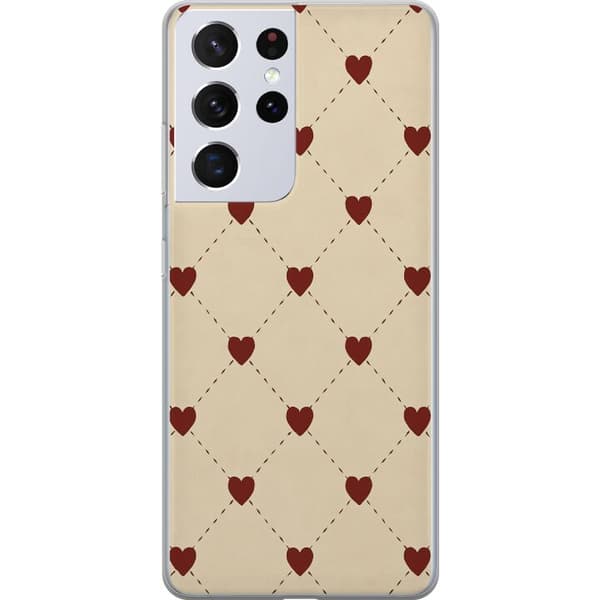 Samsung Galaxy S21 Ultra 5G Gennemsigtig cover Hjertegitter