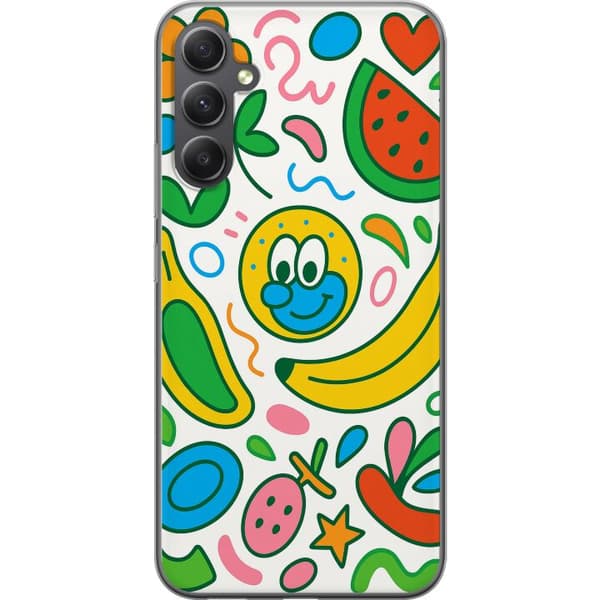 Samsung Galaxy A05s Gennemsigtig cover Sommerfugle Slør