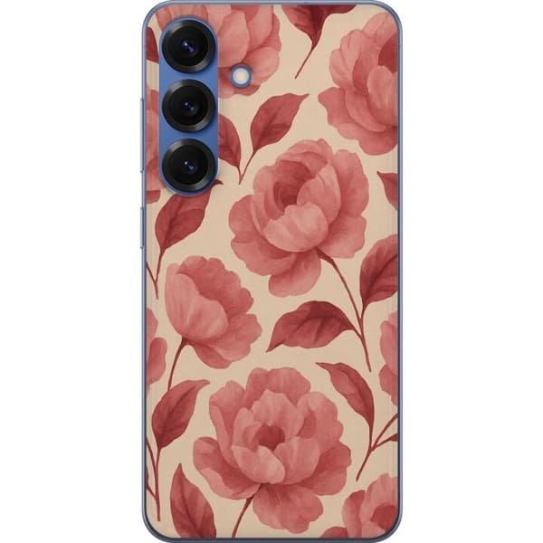Samsung Galaxy S25+ Gjennomsiktig deksel Rose Blomst