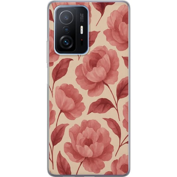 Xiaomi 11T Gennemsigtig cover Roseblomst