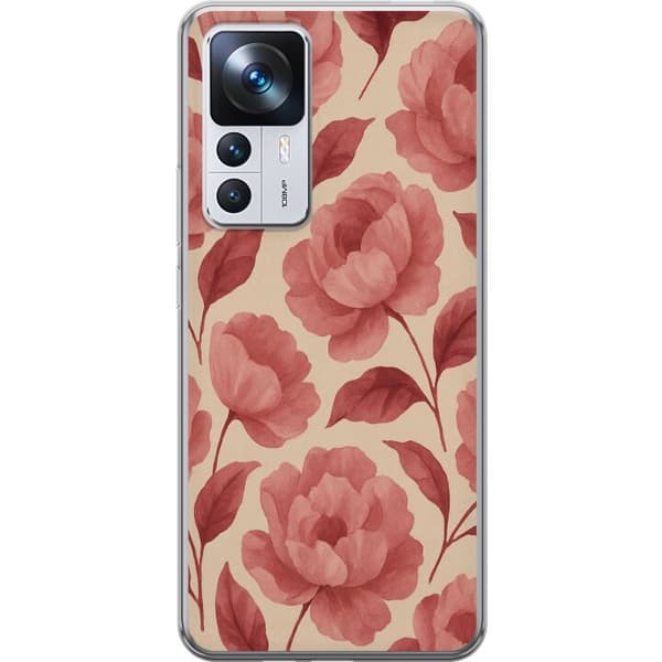 Xiaomi 12T Läpinäkyvä kuori Ruusun Kukinta