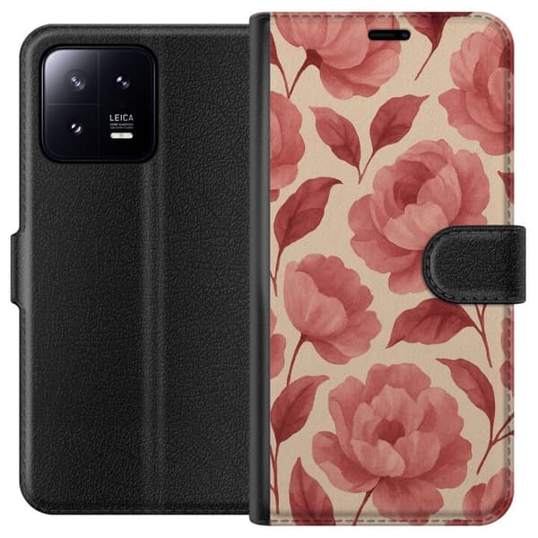 Xiaomi 13 Lommeboketui Rose Blomst