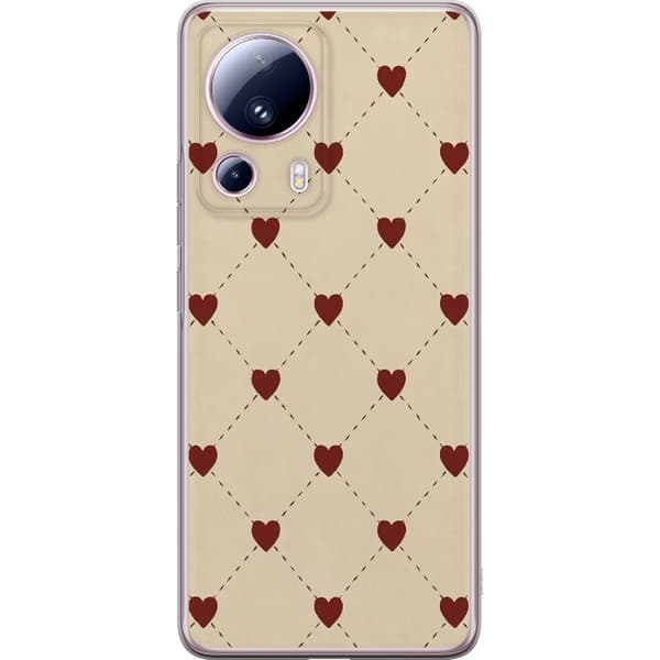 Xiaomi 13 Lite Läpinäkyvä kuori Sydänverkko