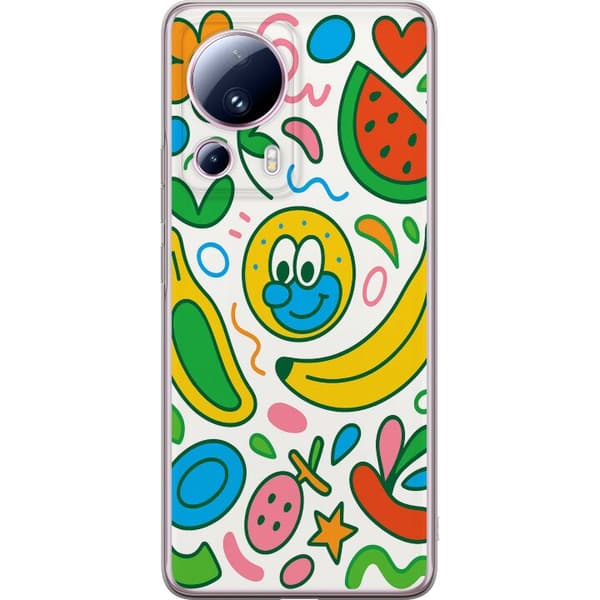 Xiaomi 13 Lite Läpinäkyvä kuori Perhosverho