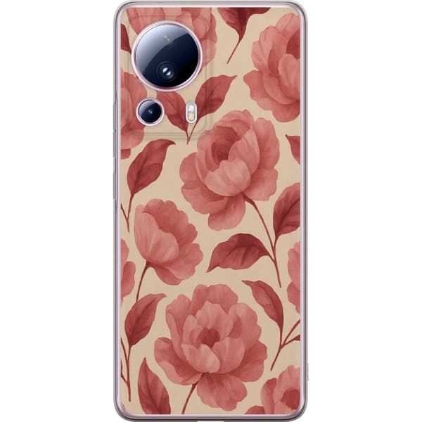 Xiaomi 13 Lite Läpinäkyvä kuori Ruusun Kukinta