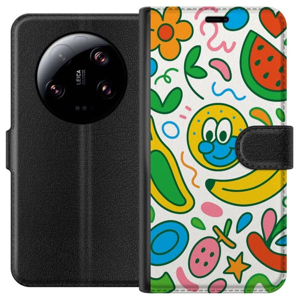 Xiaomi 13 Ultra Tegnebogsetui Sommerfugle Slør