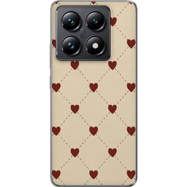 Xiaomi 14T Gennemsigtig cover Hjertegitter