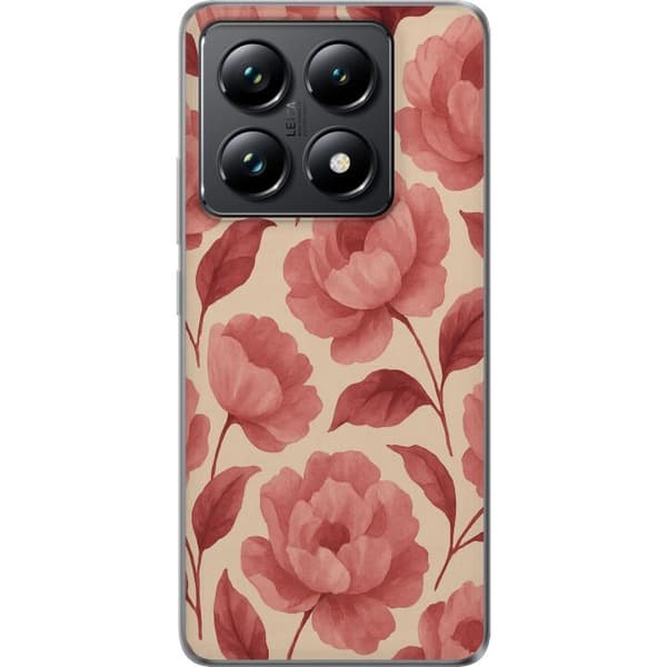 Xiaomi 14T Pro Genomskinligt Skal Rose Bloom
