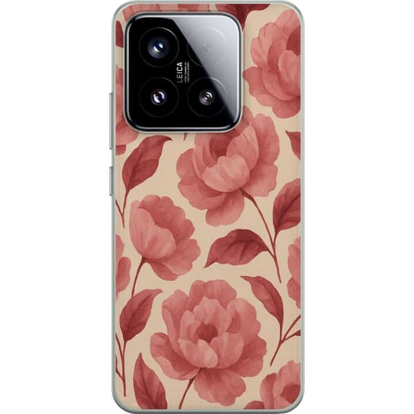 Xiaomi 15 Gennemsigtig cover Roseblomst
