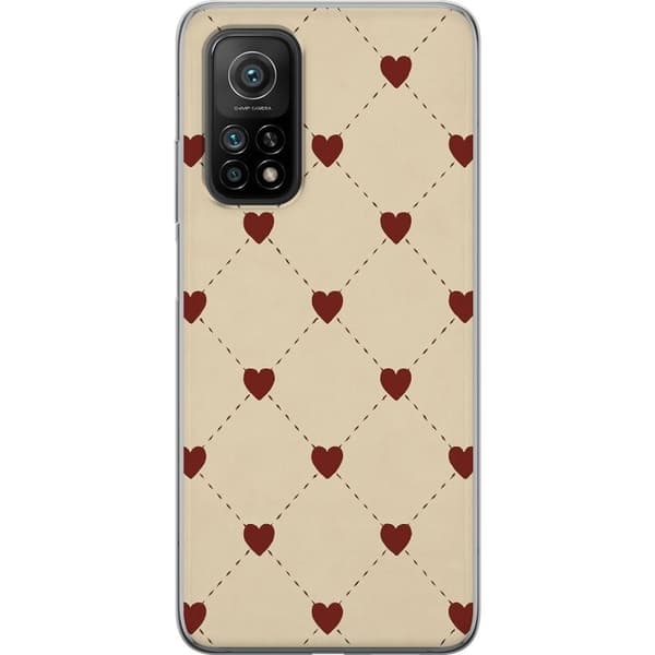 Xiaomi Mi 10T 5G Genomskinligt Skal Heart Grid