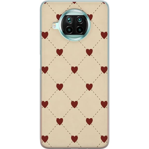 Xiaomi Mi 10T Lite 5G Genomskinligt Skal Heart Grid