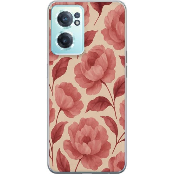 OnePlus Nord CE 2 5G Läpinäkyvä kuori Ruusun Kukinta