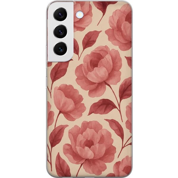 Samsung Galaxy S22 5G Gjennomsiktig deksel Rose Blomst