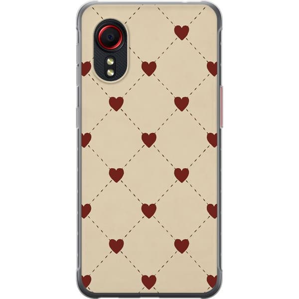 Samsung Galaxy Xcover 5 Gennemsigtig cover Hjertegitter
