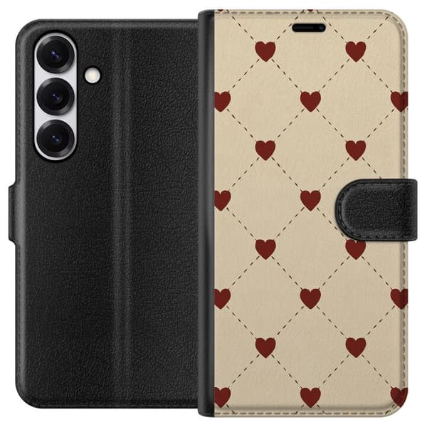 Samsung Galaxy S25 Lompakkokotelo Sydänverkko