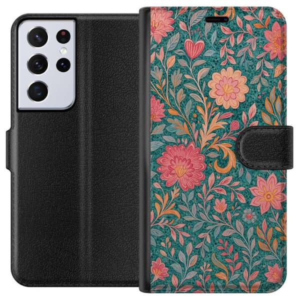 Samsung Galaxy S21 Ultra 5G Tegnebogsetui Floral Dream