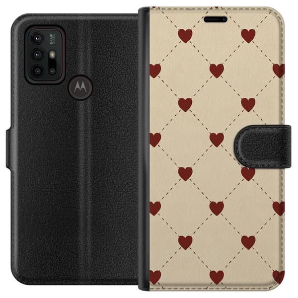 Motorola Moto G30 Lommeboketui Hjertegrind