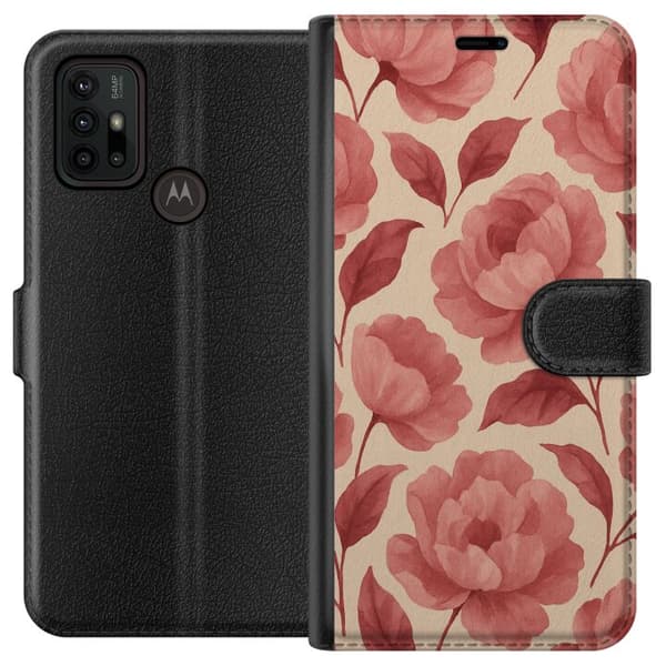 Motorola Moto G30 Lommeboketui Rose Blomst