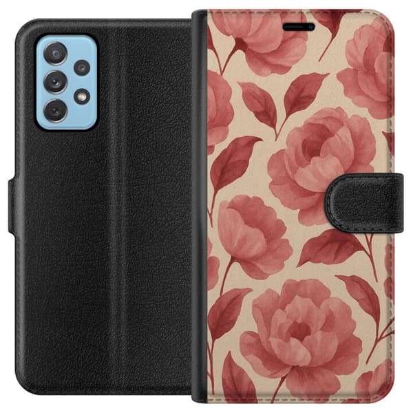 Samsung Galaxy A52 5G Lommeboketui Rose Blomst