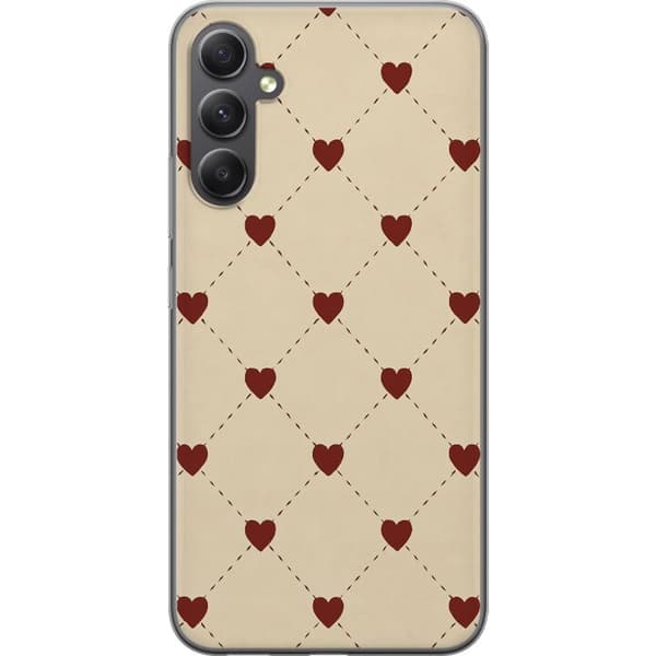 Samsung Galaxy S23 FE Gennemsigtig cover Hjertegitter