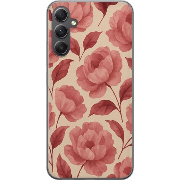 Samsung Galaxy S23 FE Gennemsigtig cover Roseblomst