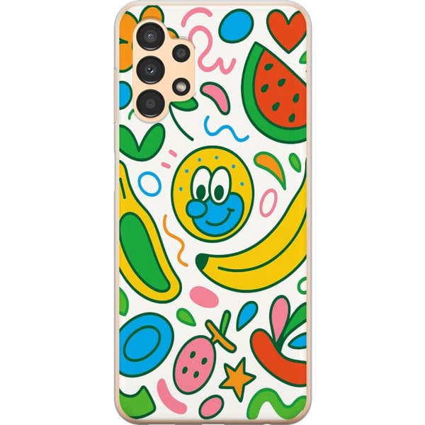 Samsung Galaxy A13 Läpinäkyvä kuori Perhosverho