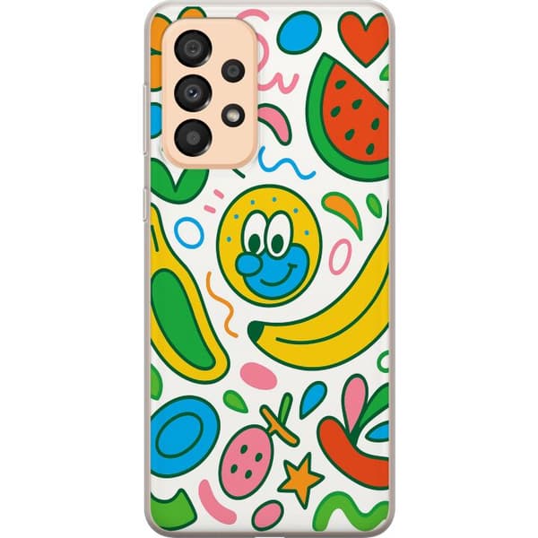 Samsung Galaxy A33 5G Gjennomsiktig deksel Sommerfuglslør