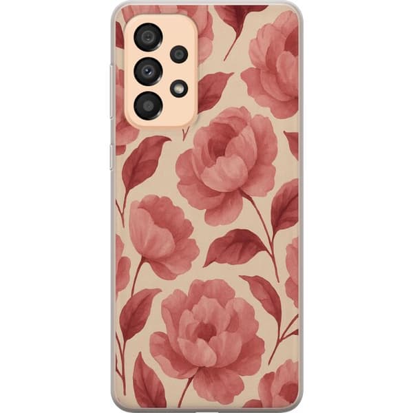 Samsung Galaxy A33 5G Läpinäkyvä kuori Ruusun Kukinta