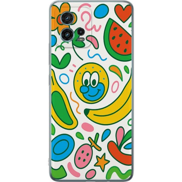 Motorola Moto G72 Gennemsigtig cover Sommerfugle Slør