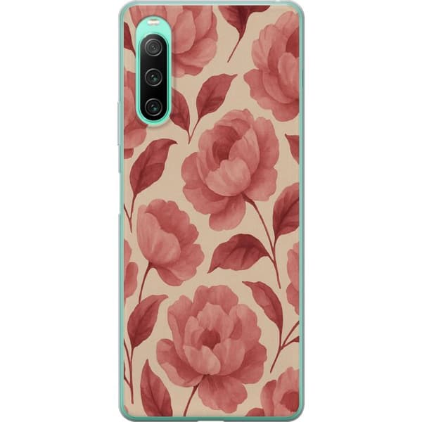Sony Xperia 10 IV Gjennomsiktig deksel Rose Blomst
