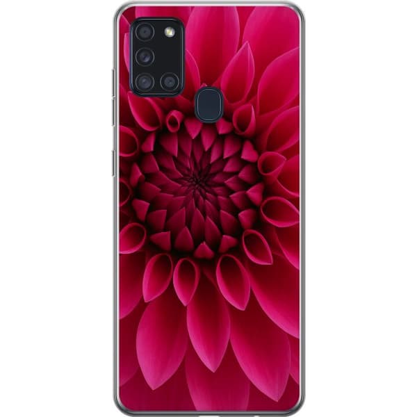 Samsung Galaxy A21s Läpinäkyvä kuori Rosecore